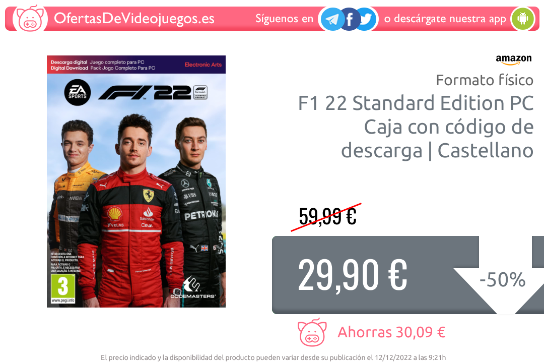 Jogo PC F1 22 (Código de Descarga na Caixa)