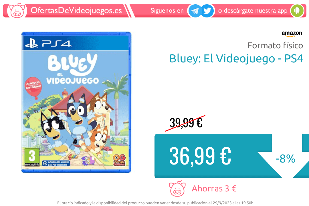 Bluey: El Videojuego - PS4 : : Videojuegos