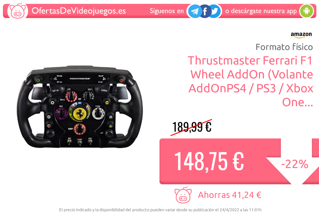 Thrustmaster F1 - Volante Addon para Playstation, Xbox y PC : :  Videojuegos