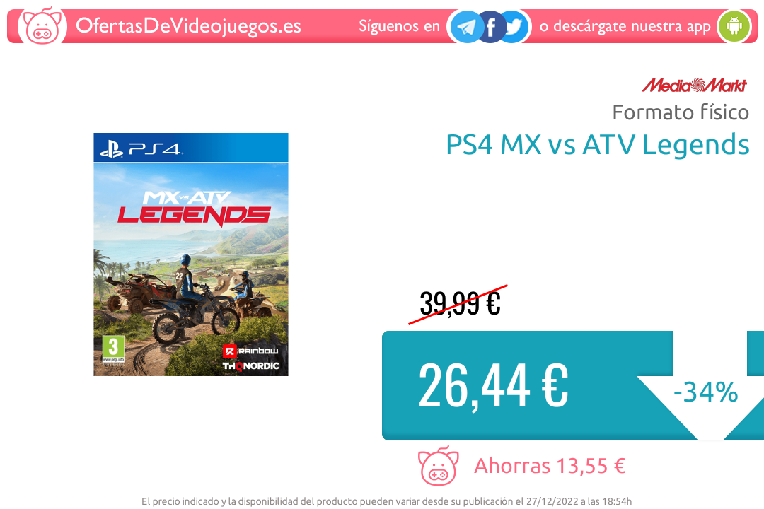 Jogo PS4 MX Vs ATV Legends – MediaMarkt